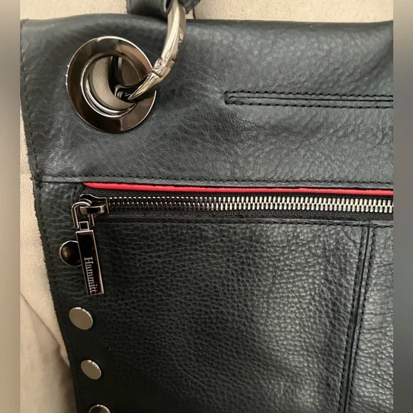 Hammitt Large Montana Adjustable Black Leather Shoulder/Crossbody Bag - Picture 9 of 16